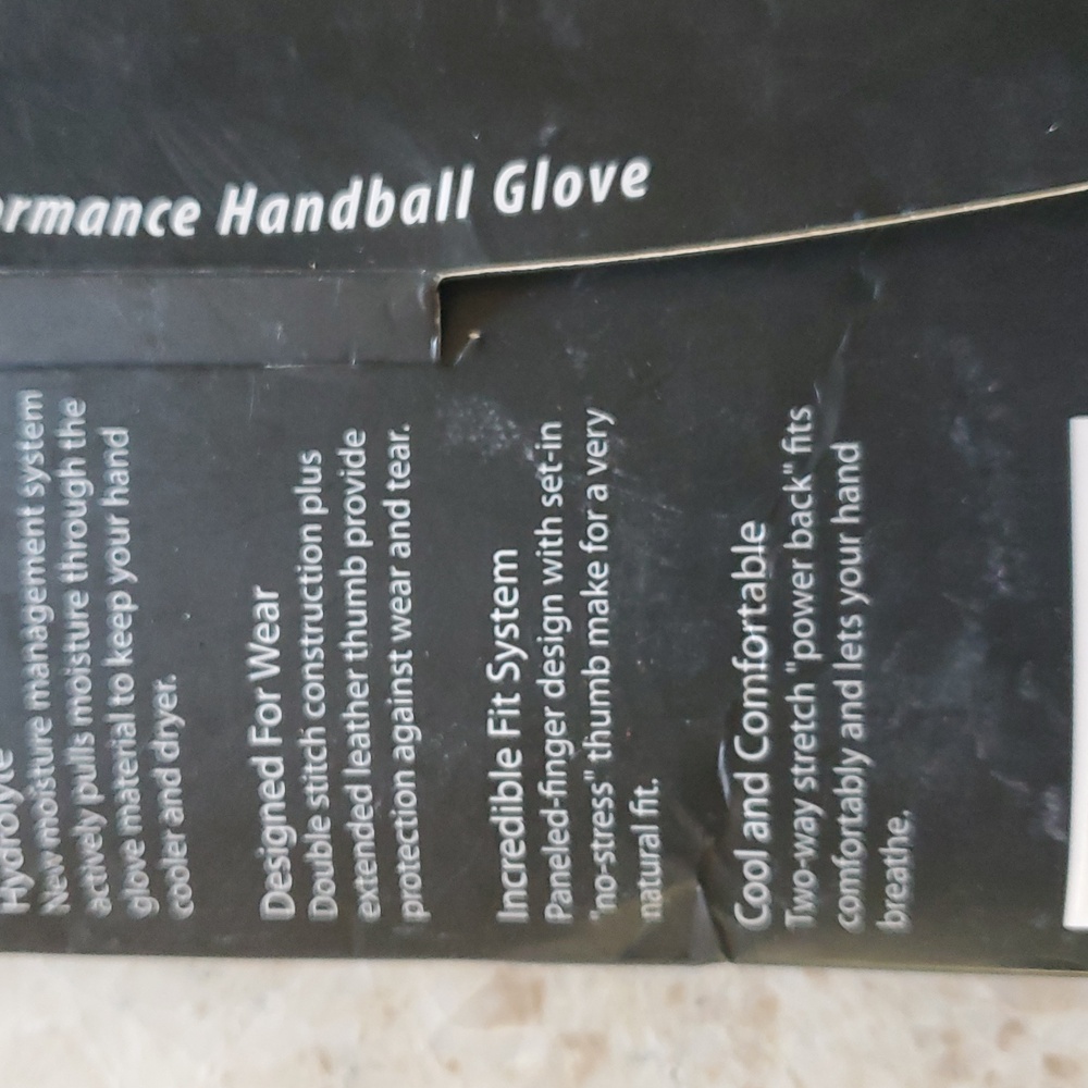 Ektelon Men's Size Small Deerskin Handball Gloves NOS - Picture 7 of 7
